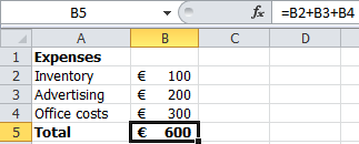Formula with addresses instead of names.