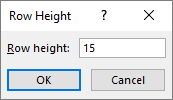 Specifying row height